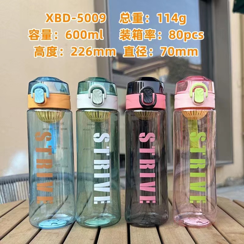 Xinbeidi 5009 espacio taza colador taza potable directa dopamina nuevos deportes taza de agua de plástico taza de agua de la Oficina del estudiante