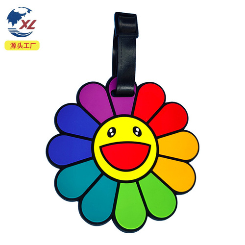 Creative travel boarding pass luggage tag hanging PVC soft rubber luggage tag cute cartoon tag pendant