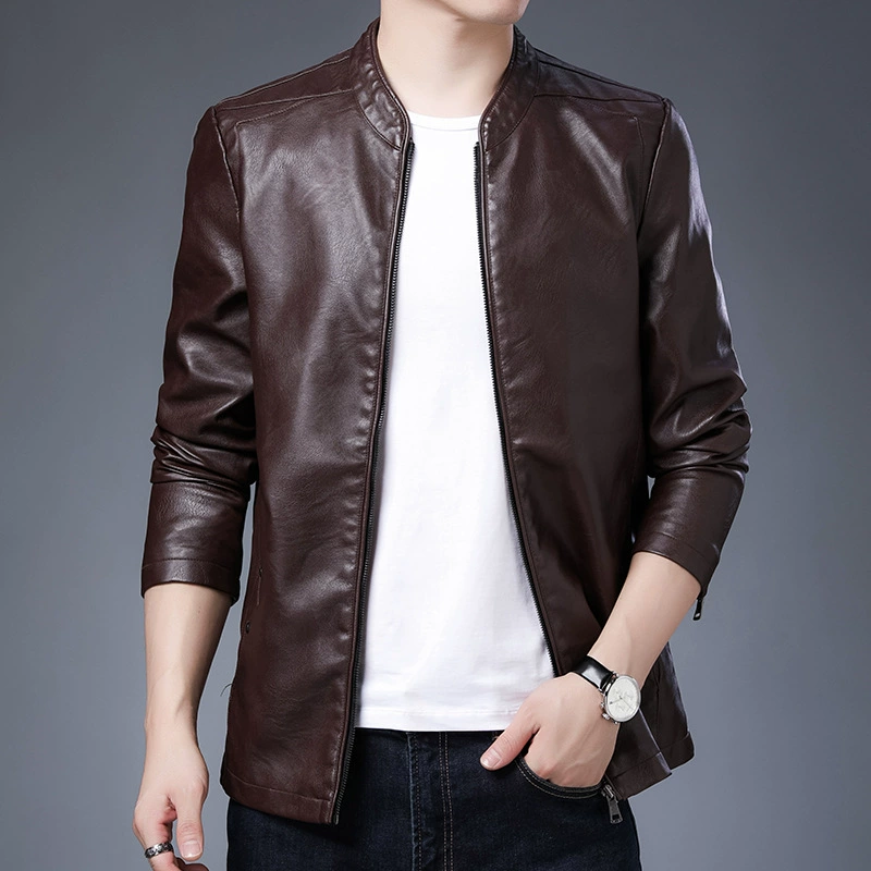 Trend polyurethane short jacket, Korean style, slim fit