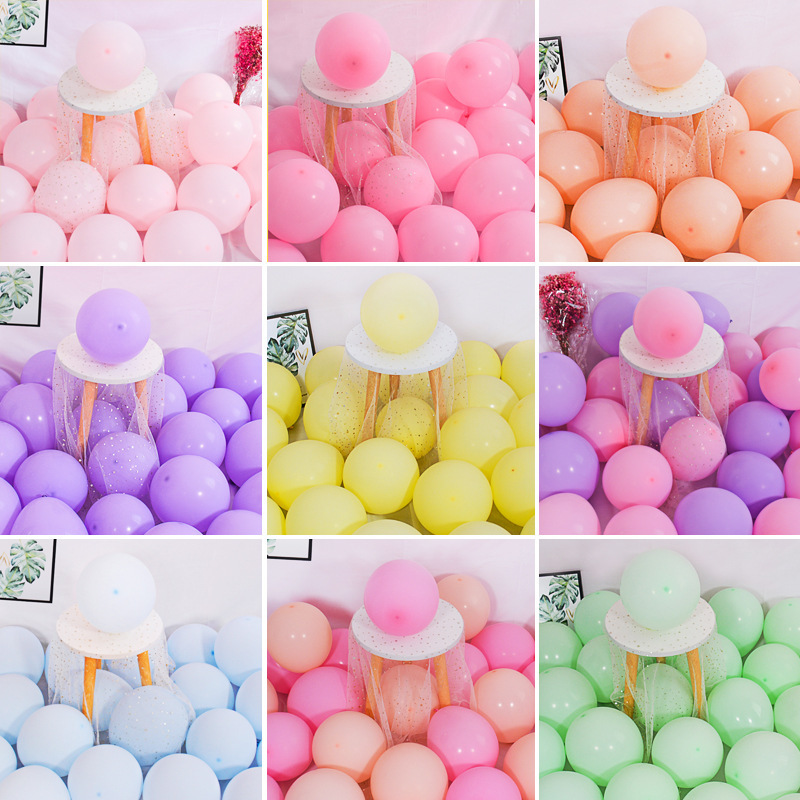 5 pulgadas 10 pulgadas 12 pulgadas 2.2g Macarons engrosados decoración de fiesta decoración de cumpleaños bola de látex