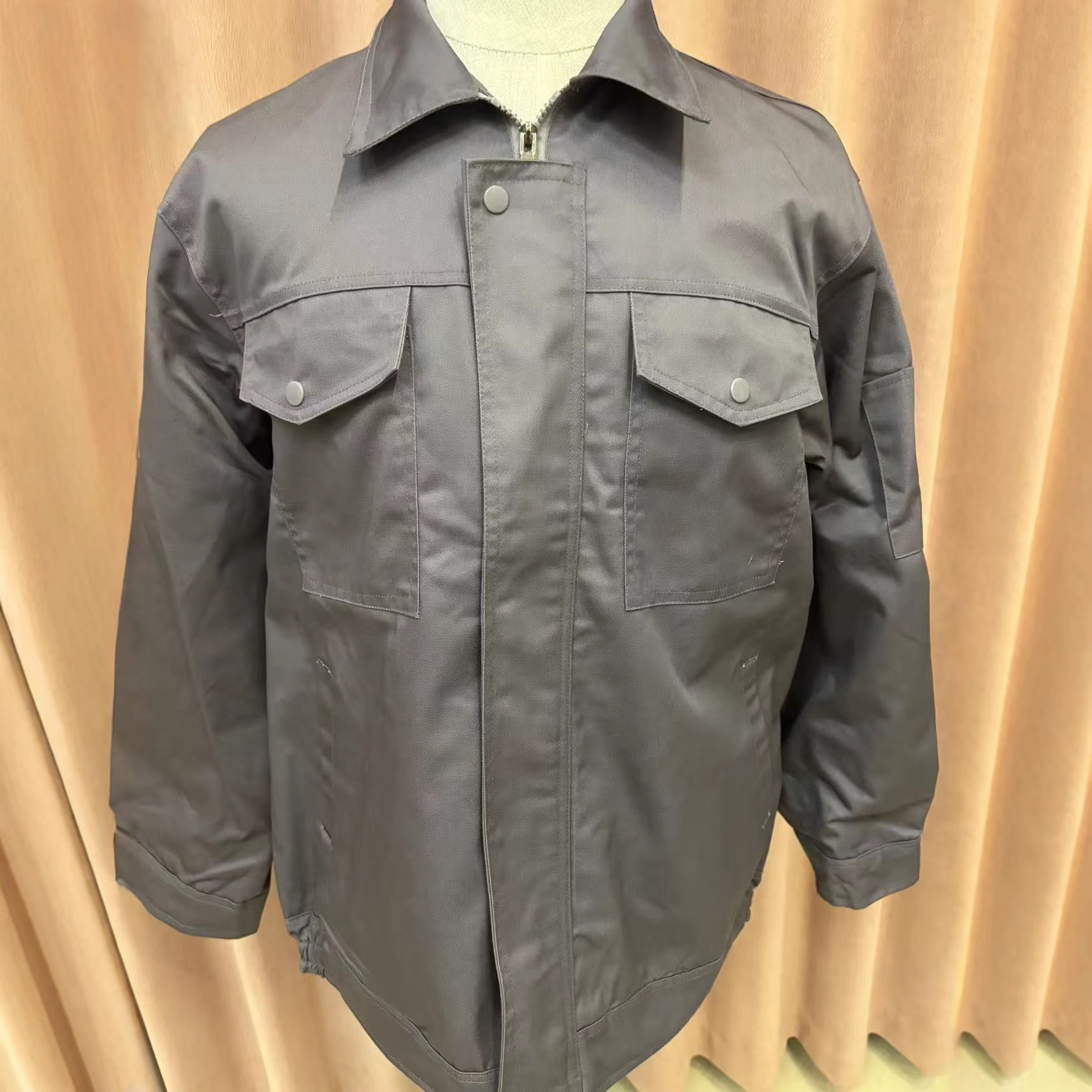 Spring and Autumn Double-Layer Thickened Quality Workwear Durable Work Uniform Set Labor Protection Construction Engineering Workshop Maintenance Men's Printed Embroidery