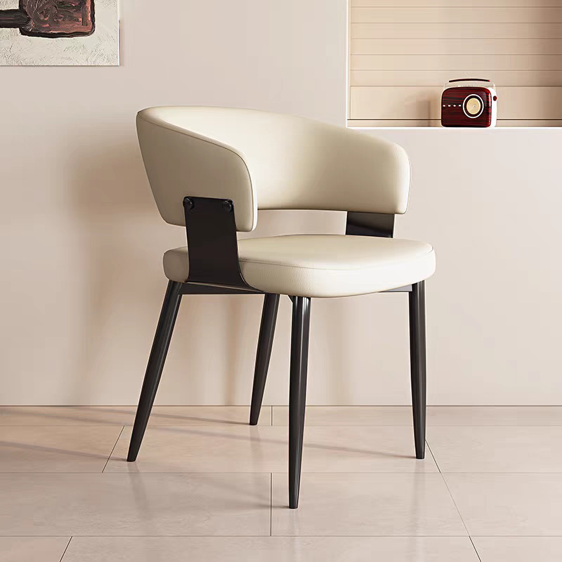 Mesa y silla de comedor minimalistas italianos 2025 nuevo estilo de lujo ligero de alto nivel sensación de respaldo casero taburetes de té silla de respaldo medieval