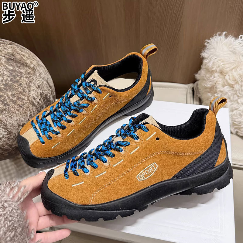 Cowhide Version of German Training Shoes for Women, Retro Versatile Color-Blocking Casual Sneakers, Forrest Gump Shoes, Outdoor Hiking and Mountaineering Shoes Cowhide Version of German Training Shoes for Women, Retro Versatile Color-Blocking Casual Sneakers, Forrest Gump Shoes, Outdoor Hiking and Mountaineering Shoes