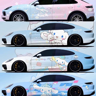 Auto Color Change Film | Graphic Design, Cartoon Tesla Car Wrap - cinnamon-dog-series-default-item