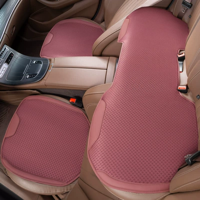 Hot-Selling Car Seat Cushion, Universal for: Four Seasons Pad - volcano-red-3-piece-cushion-set-breathable-ice-silk-clean-labelno-logo