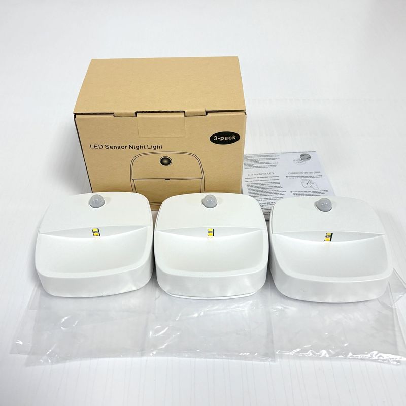 ワイヤレス自己粘着人体センサーランプキャビネットライト通路人間の歩行ライト LED バッテリーモデル人体センサーナイトライト|undefined