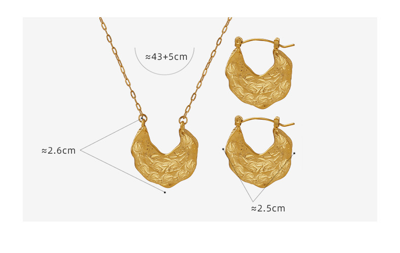Simple Style Solid Color Titanium Steel Plating Earrings Necklace