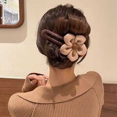 气质毛绒鸭嘴夹后脑勺发饰高级感一字夹发卡头发夹子时尚发夹批发