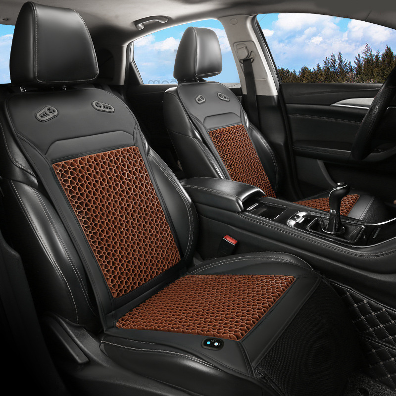 Jelly gel de panal de miel asiento cojín de hielo asiento ventilación 12 / 24 cojín de asiento de inicio automático de verano cojín frío