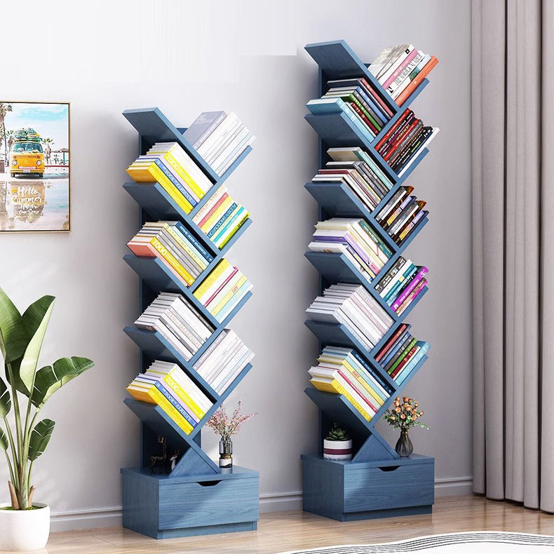 Minimalist Modern Children's Bookshelf Wall-Mounted Tree-Shaped Simple Small Living Room Bookshelf Storage Unit Home Use