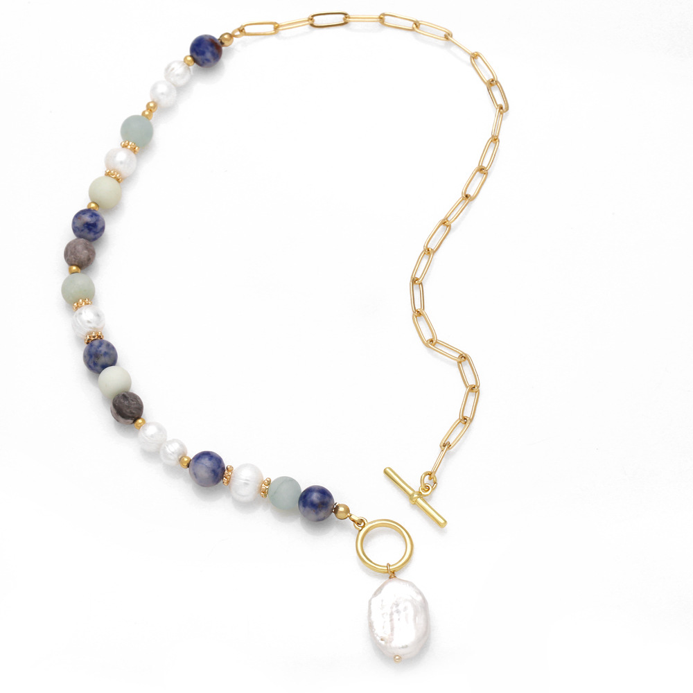 Fashion Round Copper Pearl Plating Necklace 1 Piece