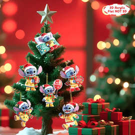 跨境新品圣诞可爱圣诞树装饰挂坠2D亚克力平面圣诞礼物装饰挂件
