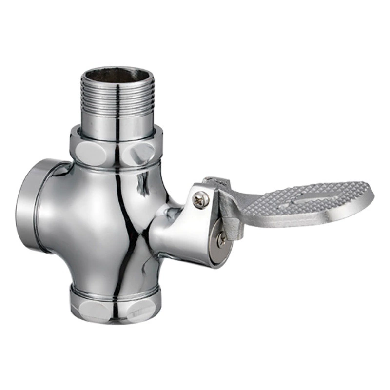 Медный ножной клапан для унитаза, четырехходовой клапан смыва, коленообразный клапан для унитаза, ножной клапан смыва, бесшумный смыватель.