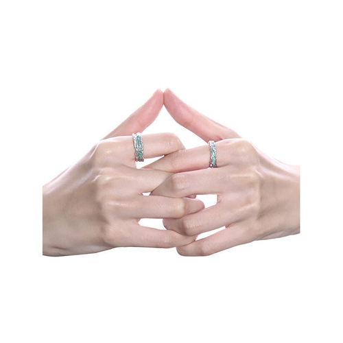 Internet celebrity mint color niche ring high-end open index finger ring cold style couple ring gift birthday gift