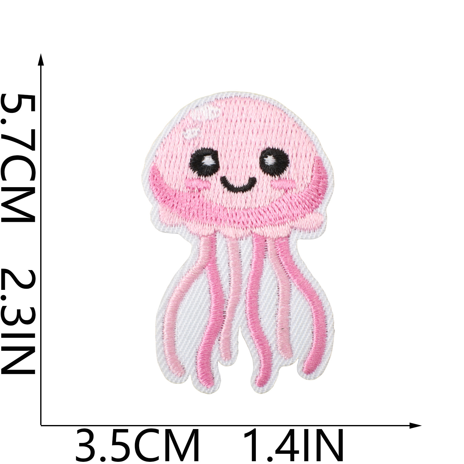 Pequeño pez de color bordado pegatinas de tela mar fiesta pegatinas de parche de sellas adorables decoración de computadora bordado sellas de sublimación caliente