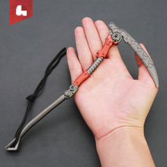 AP英雄遊戲周邊亡靈傳家寶 死亡曲線鐮刀武器模型合金22cm可摺疊