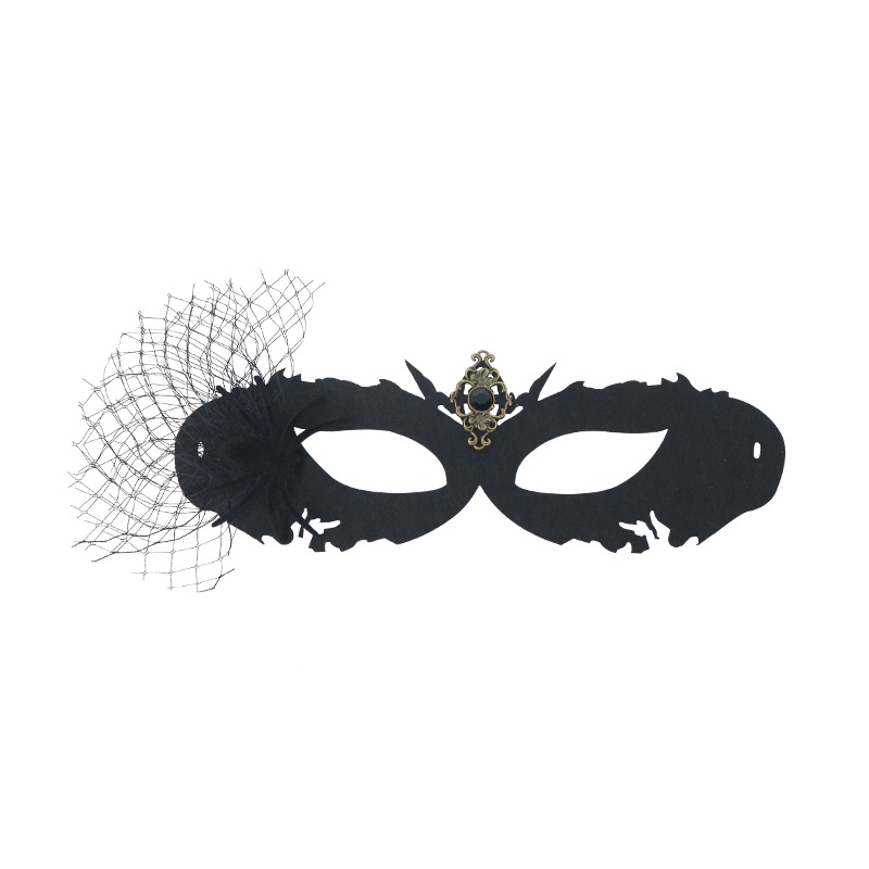 Nuevas máscaras de flores negras máscaras de baile máscaras de Halloween máscaras de mujeres máscaras de gato cos máscaras de mitad de cara