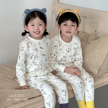 儿童秋冬秋衣秋裤内衣套装男童女童打底家居服舒绒棉保暖内衣