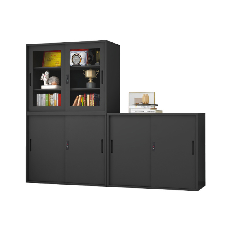 Puerta deslizante al por mayor transfronteriza archivador deslizante gabinete de archivos de oficina gabinete de archivos ensanchado gabinete bajo gabinete de libros con bloqueo gabinete de almacenamiento
