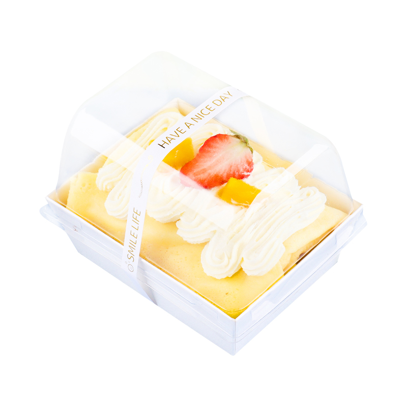 Caja de embalaje de toallas de rollo de corte pequeña bolsa de embalaje pegatinas galletas de melocotón caja de panadería desechable