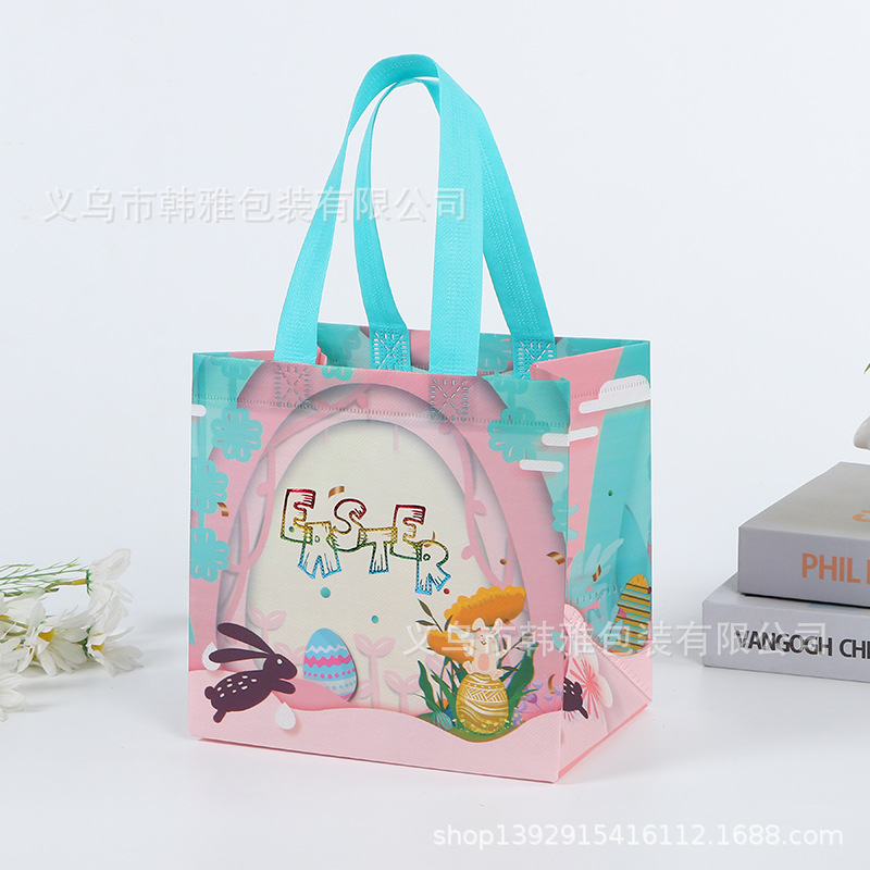 Transfronterizo en stock Bolsa de regalo de Pascua Bolso de dibujos animados no tejido Bolso de decoración de fiesta tridimensional grande traje
