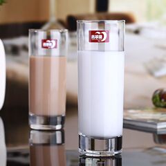 グリーンアップルガラス円筒カップストレートカップミルクカップ飲料カップ鉛フリー肥厚家庭用耐熱カップ卸売