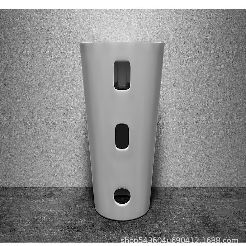 Integrado de pedestal lavabo de cerámica lavabo de baño de pie lavabo fabricante de ingeniería