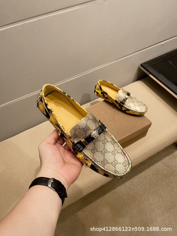 2025 nuevos zapatos transfronterizos Bean para hombres, zapatos de cuero genuinos, zapatos de cuero casuales, zapatos de hombre