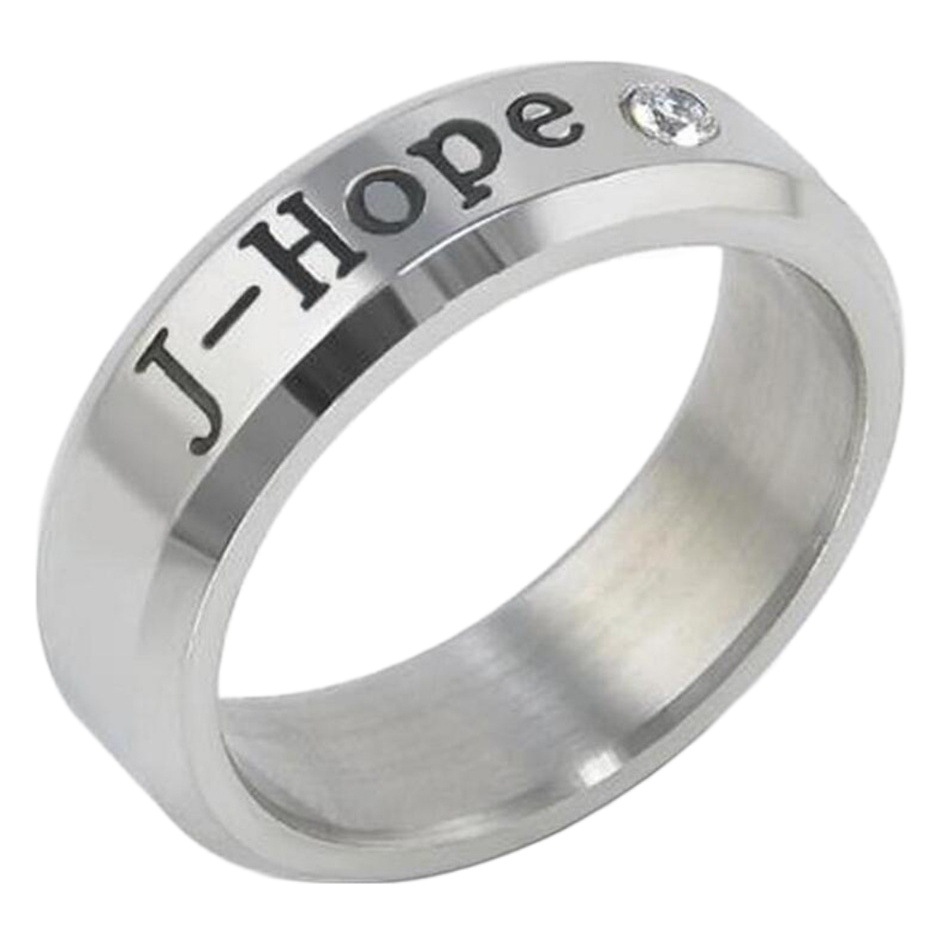 Bts Bangtan Boys Merchandise Ring 304 Stainless Steel Celebrity Name Birthday Ring Necklace Dual-Use Wholesale for Women