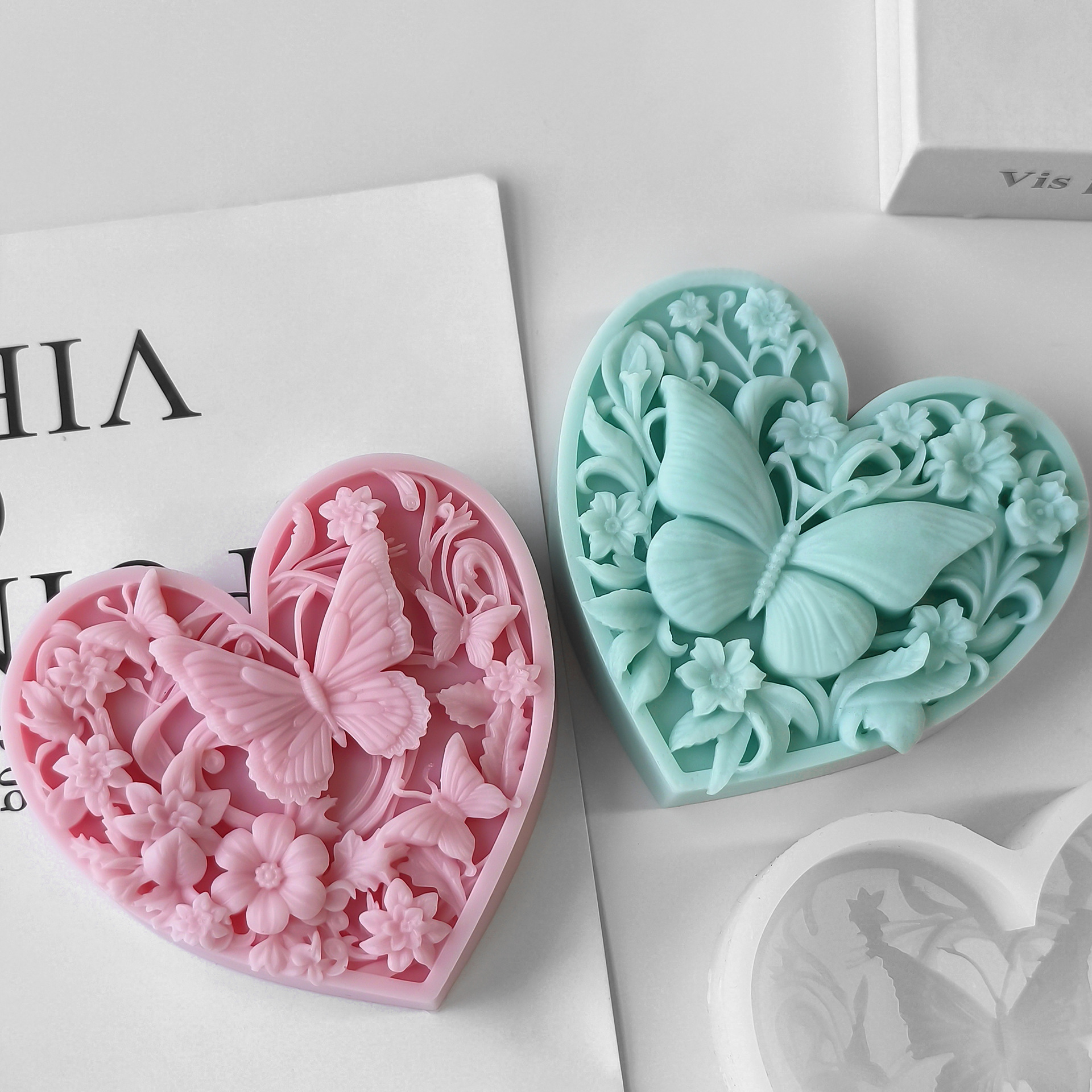 Amor mariposa molde DIY cristal goteo de pegamento Día de San Valentín amor adornos perfumados adornos abrasivos