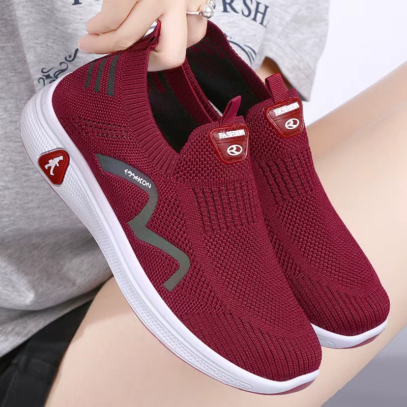 Трансграничная повседневная обувь женская низкопробная дышащая мама обувь летняя нескользящая спортивная обувь женская повседневная походы пожилая мама обувь