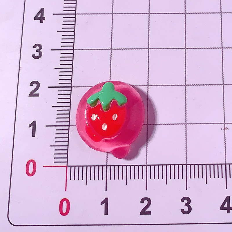 Dibujos animados transparente fresa oso bricolaje accesorios de resina gel de crema accesorios para el cabello funda para teléfono móvil hebilla de zapatos pegatinas de refrigerador material hecho a mano