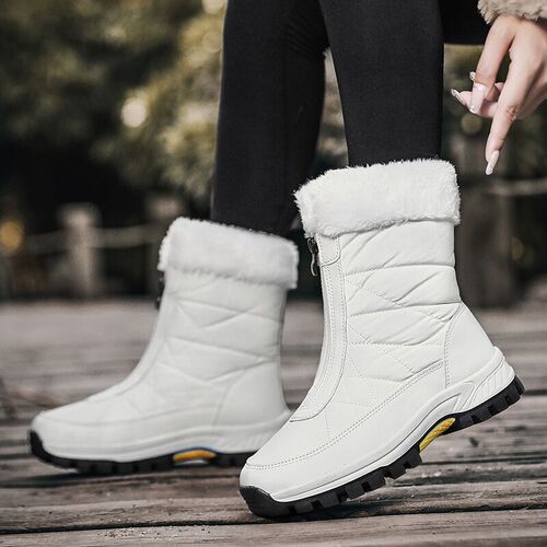 new autumn and winter velvet snow boots cross-border foreign trade women's shoes thickened cotton shoes thick sole high top mid-calf women's boots