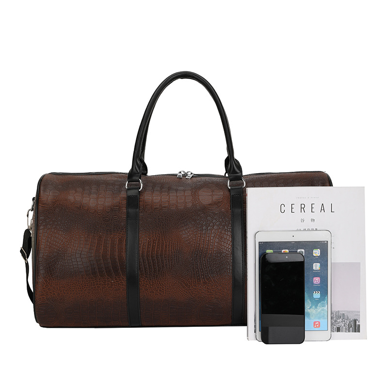 Bolsa de viaje portátil personalizada de comercio exterior transfronterizo bolsa deportiva al aire libre de corta distancia bolsa deportiva europea y americana cocodrilo bolsa