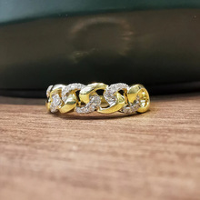 曹适欧美潮流戒指男 嘻哈配饰复古链条女街头尾戒 蹦迪百搭男配饰