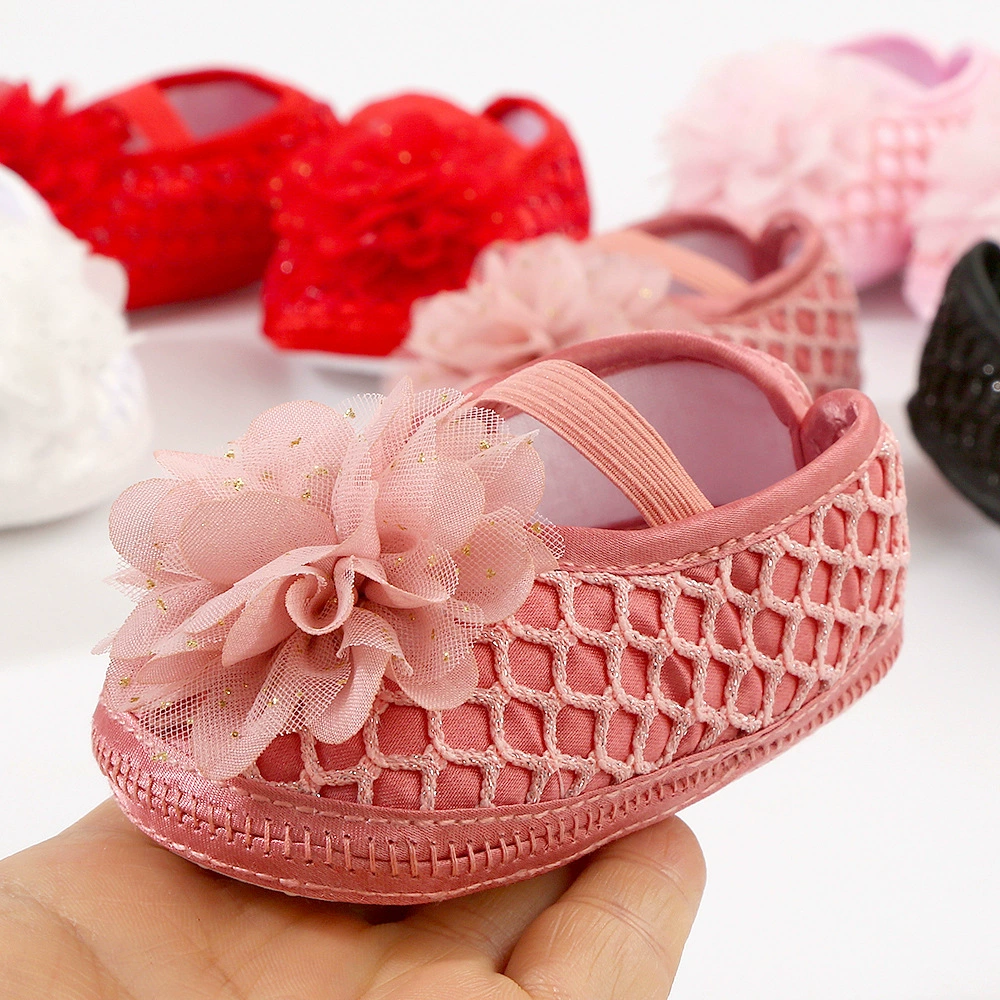 Children's shoes, footwear for new born, universal dress for early age for princess, 0-1 years, soft sole, flowered
