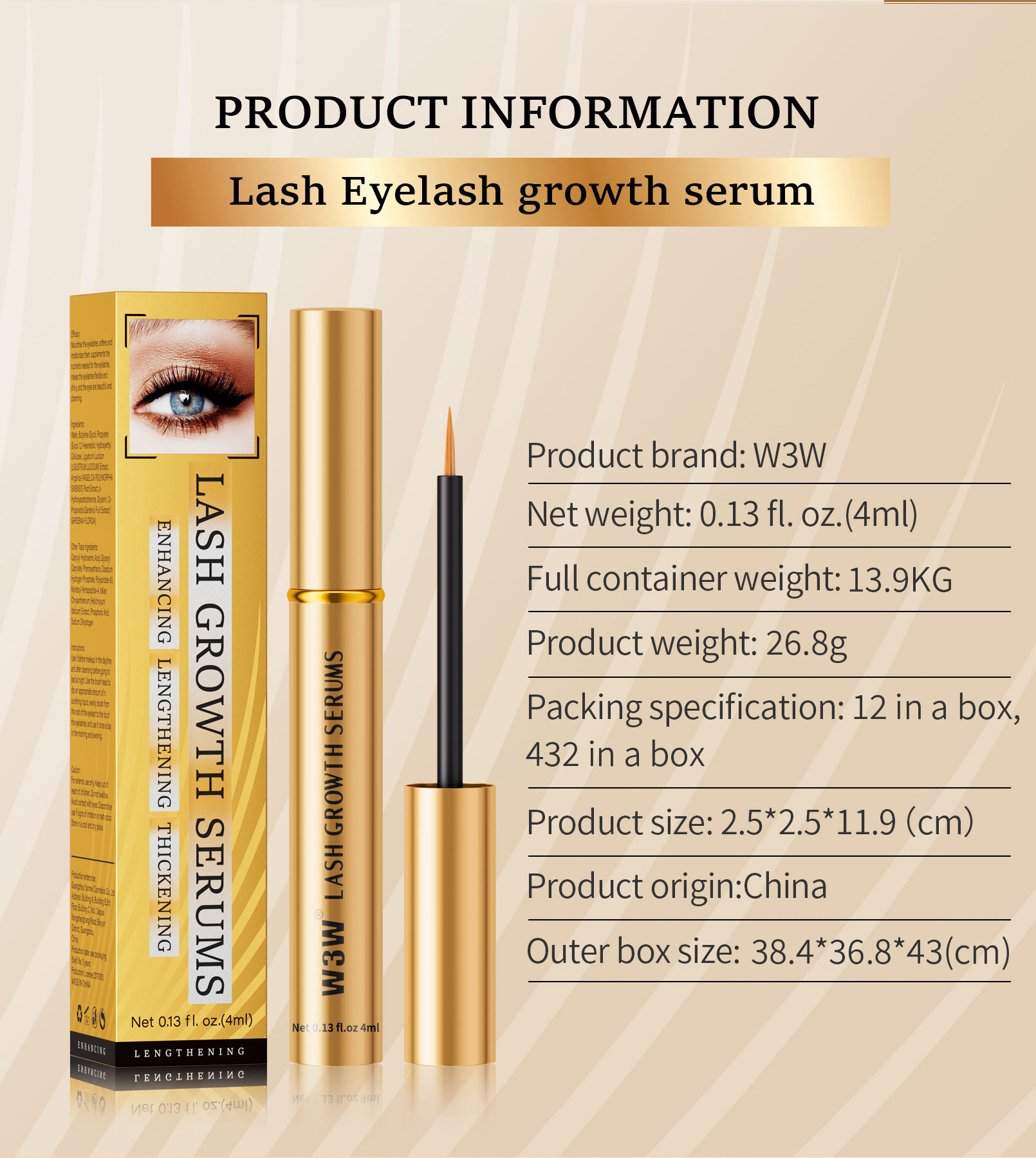 ALIVER Eyelash and Eyebrow Growth Serum