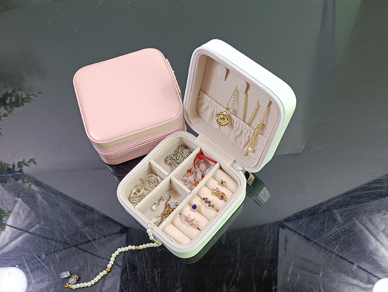 80g Weight Jewelry Boxes Classification 1 Piece Quantity Simple Style Solid Color Pu Leather Jewelry Boxes 1 Piece