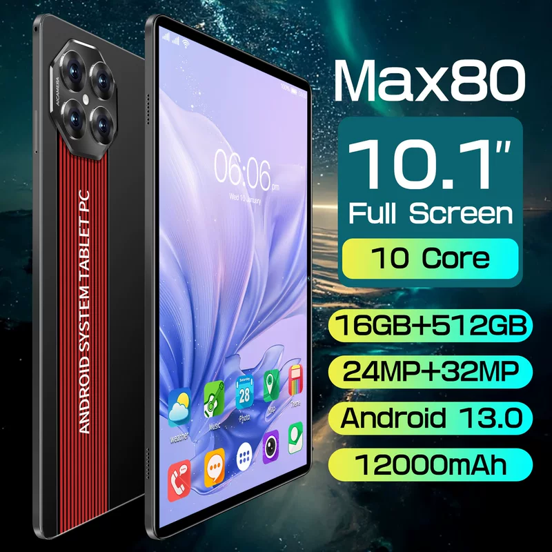 2025 cross-border hot-selling tablet computer inch 10-core processor to call tablet computer Max80 512G
