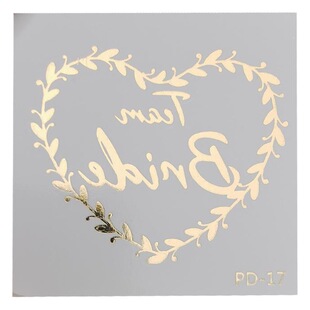 Bronzing Tattoo Sticker Amazon Team Bride European and American Bridesmaid Wedding Bachelor Party Metal Sticker