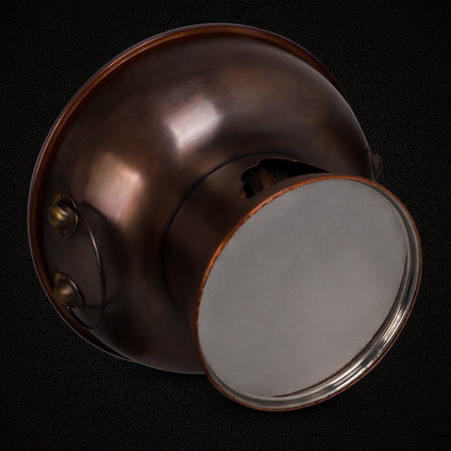Pure copper hot pot, antique wood charcoal hot pot, home-use dual boiler hot pot, old Beijing style lamb hot pot, pure copper handmade copper pot