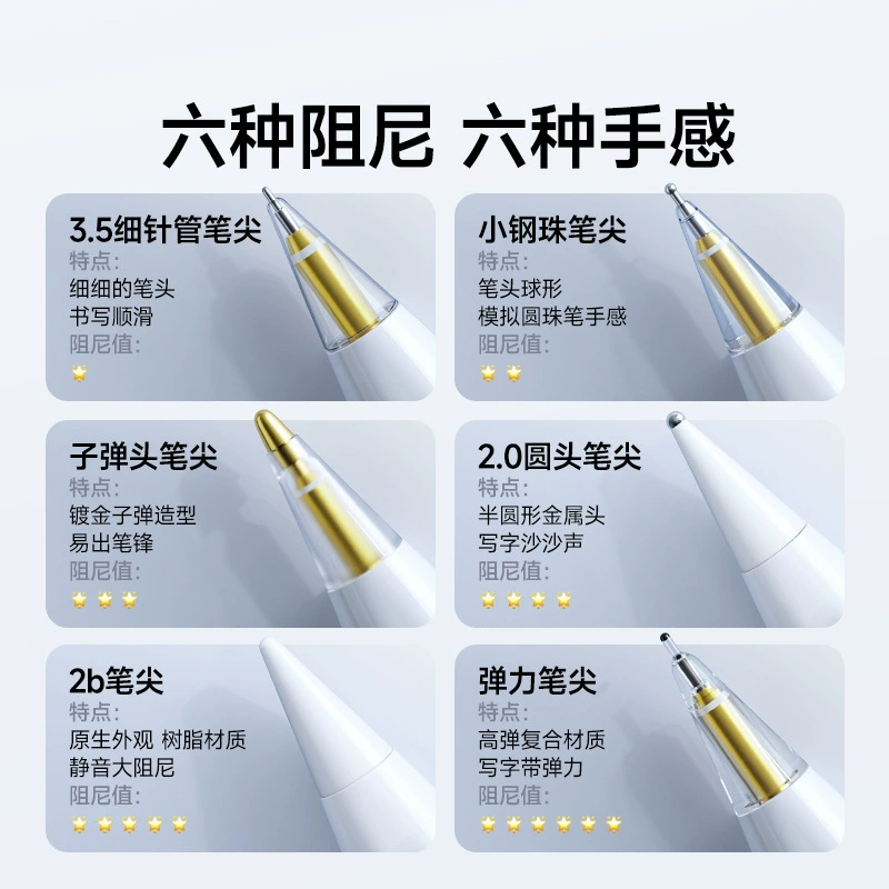 Подходит для головы стилуса Apple Pencil Pro, модифицированное перо USB-C рукописный стилус iPad, износостойкий и бесшумный наконечник пера
