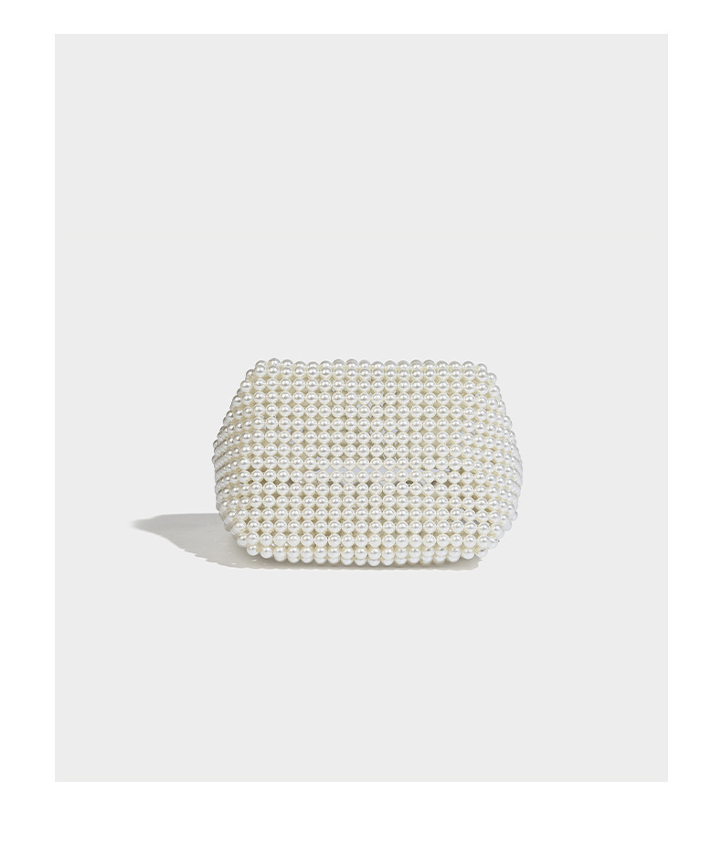 Perlina in stile francese Ins con design cavo, dolce ragazza versatile perla tenuta in mano, croce diagonale a spalla singola intrecciata a mano_voghion.com