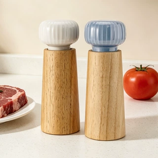 手动粗盐研磨瓶北欧丹麦胡椒研磨器调料香料陶瓷芯黑胡椒磨调味瓶