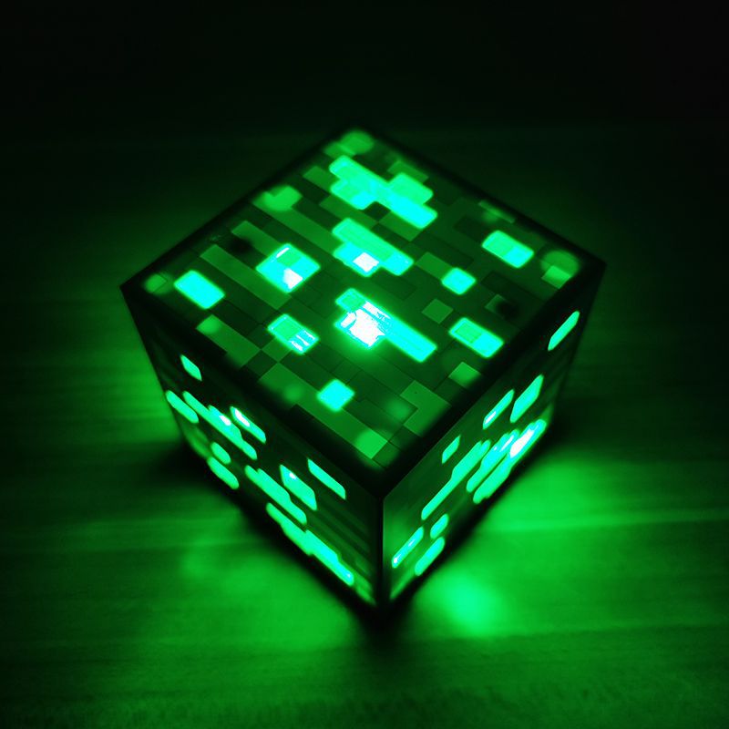 Lámpara de Antorcha de Minecraft, se Puede Colgar en la Pared, Lámpara Nocturna Recargable, Juguetes Periféricos, Poción que Cambia de Color, Modelo de Mineral, Creativo