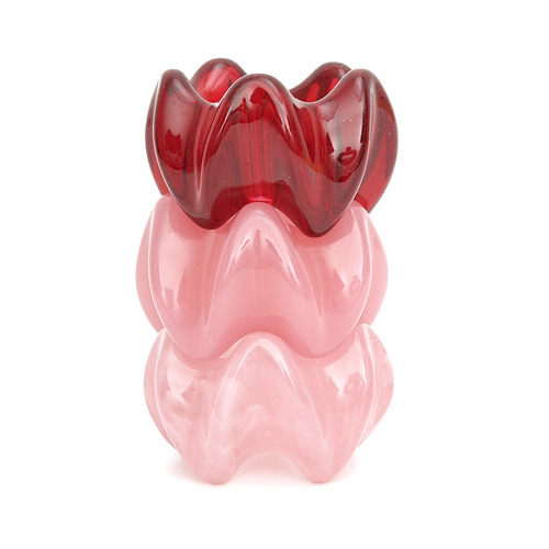 Pentagram-shaped lotus-shaped resin beeswax massage stick manufacturer wholesale pink transparent red massage stick