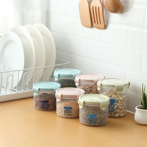 Food preservation sealed jar, grain storage jar, refrigerator kitchen coffee dried fruit plastic vacuum preservation box