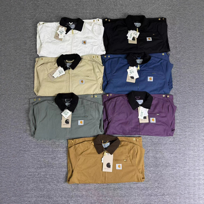 Cross-Border Carhartt-Style American Thickened Vintage Lapel Classic Canvas Washed Jacket Workwear Cross-Border Carhartt-Style American Thickened Vintage Lapel Classic Canvas Washed Jacket Workwear