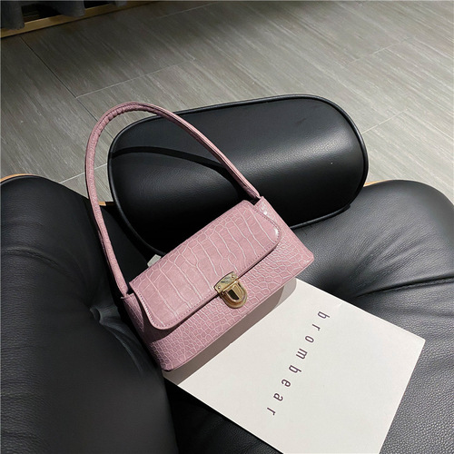 Women's bag wholesale  internet celebrity fashion bag women's new trendy Korean version stone pattern hand shoulder bag armpit bag