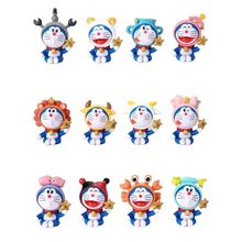 12款星座叮当猫手办摆件哆啦A梦蛋糕装饰品花束公仔汽车摆件批发